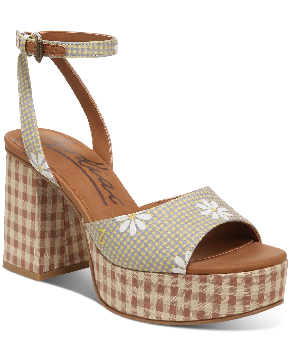 Zodiac Priya Ankle Strap Platform Sandal In Multi Flower