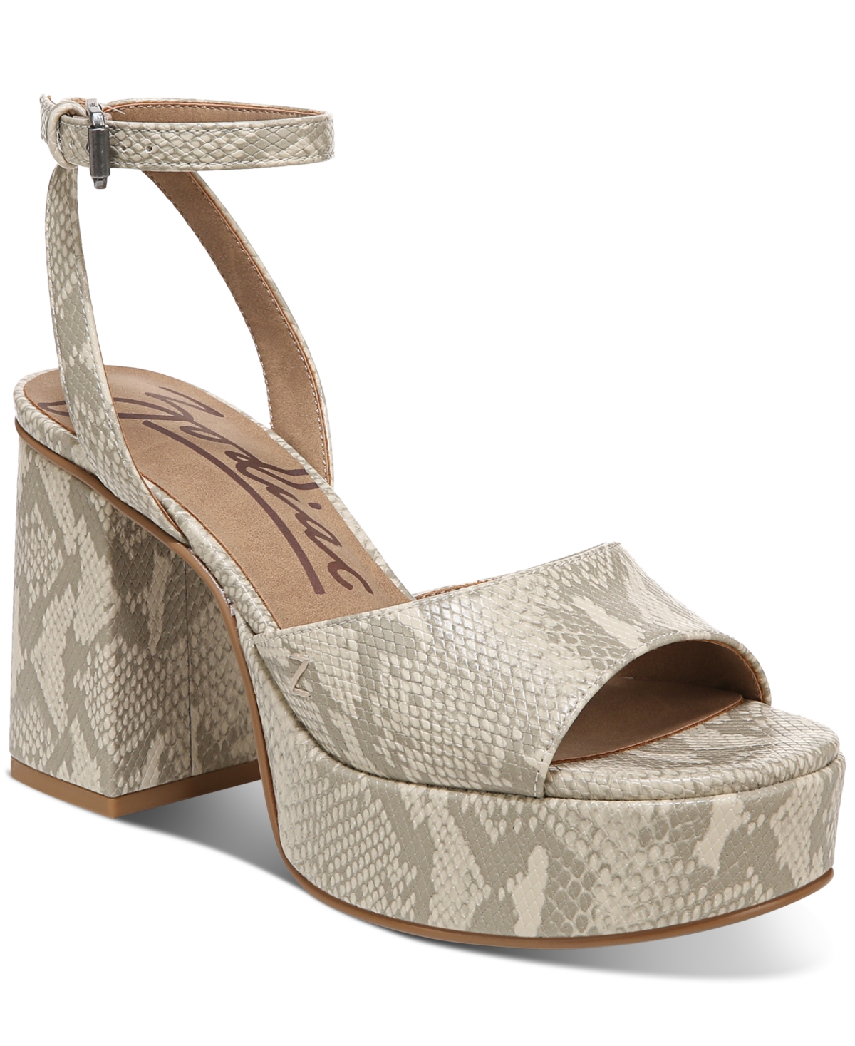 Zodiac Priya Ankle Strap Platform Sandal In Birch Multi