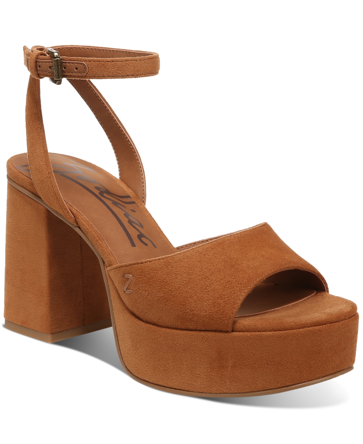 Zodiac Priya Ankle Strap Platform Sandal In Caramel
