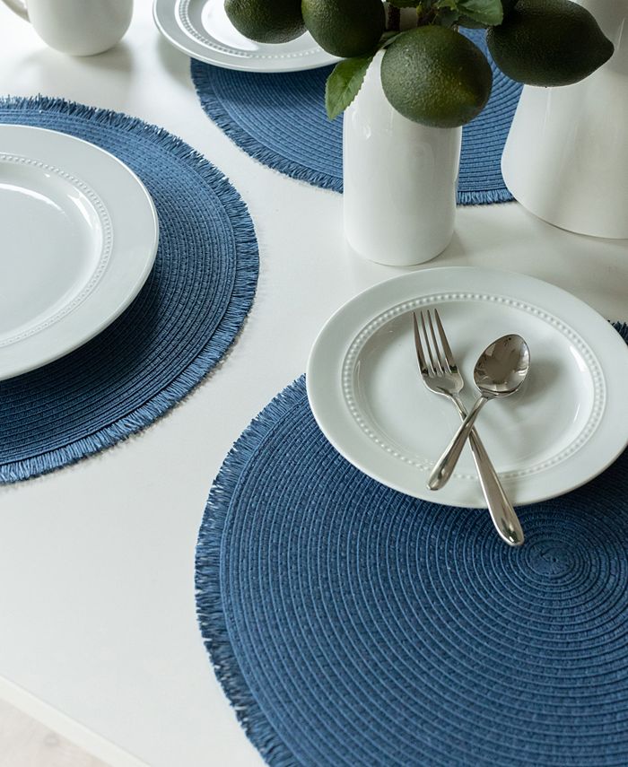 Benson Mills Fringed Round Placemat, Set of 4 Macy's