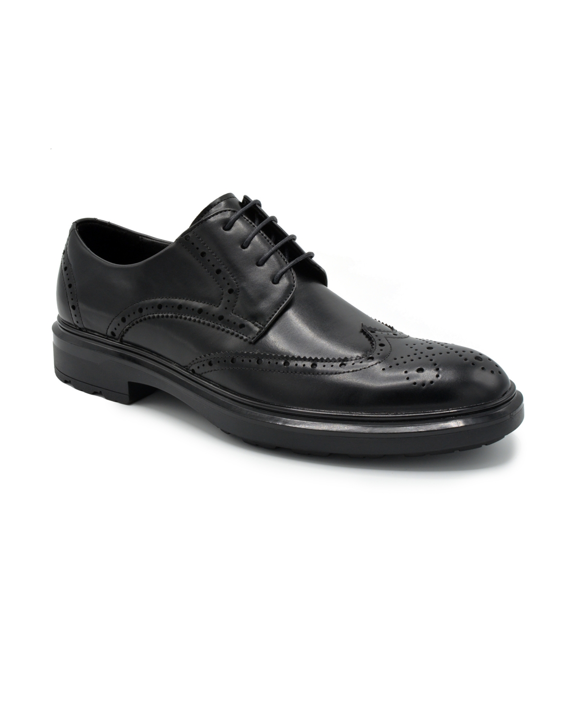 Shop Aston Marc Men's Tuscan Wingtip Dress Shoes In Black