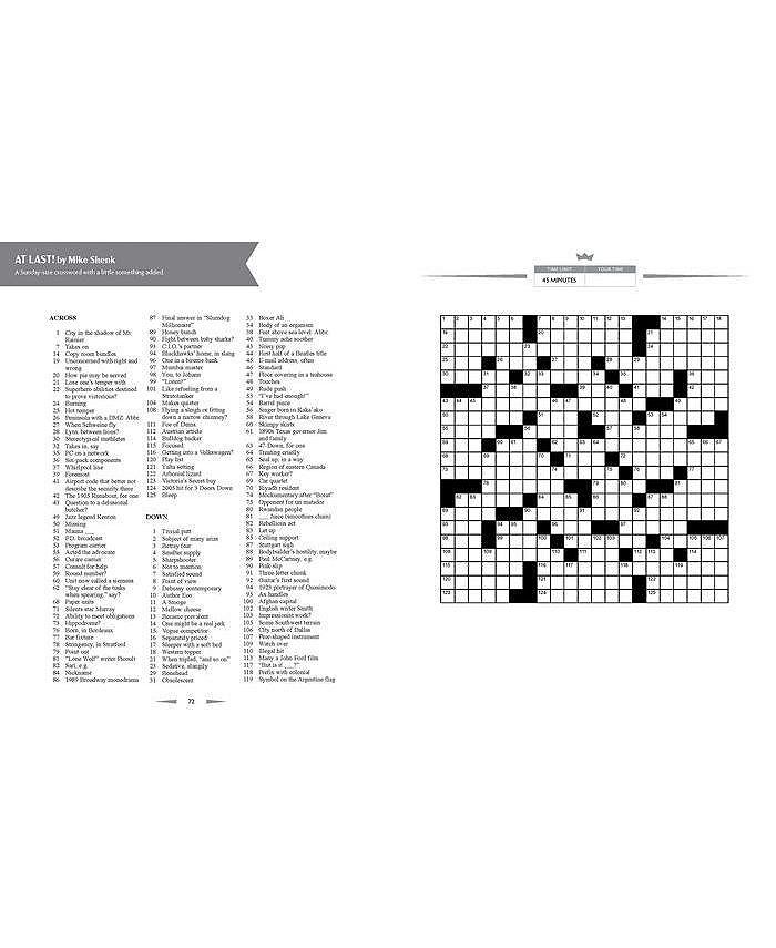 Barnes & Noble Competitive Crosswords Over 60 Challenges from the