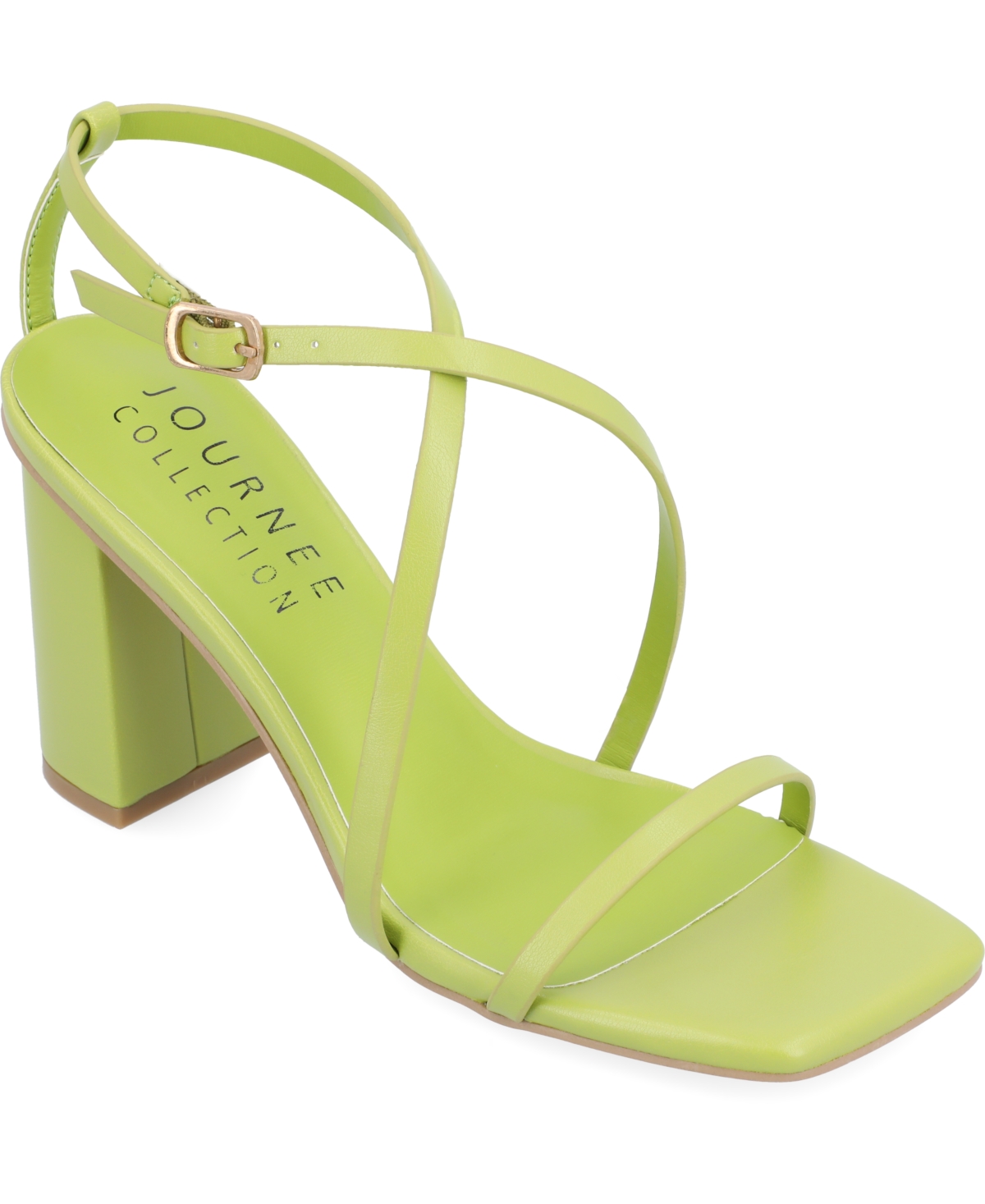 Journee Collection Women's Lenorra Crisscross Sandals In Green