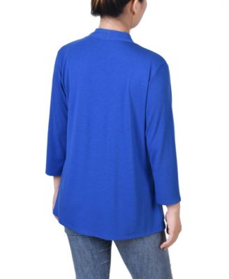 Women's Solid 3/4 Sleeve Cardigan