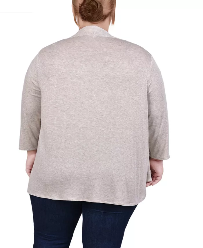 Plus Size Draped Open-Front Cardigan Sweater - thumbnail 10