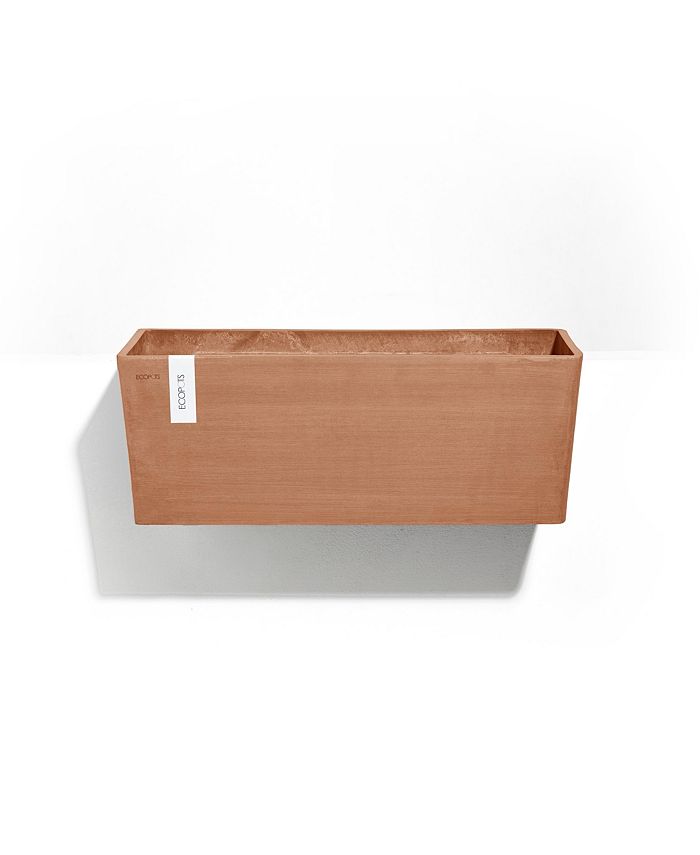 ECOPOTS Plastic Rectangle Wall Flower Pot, Terracotta, 21.5" Macy's