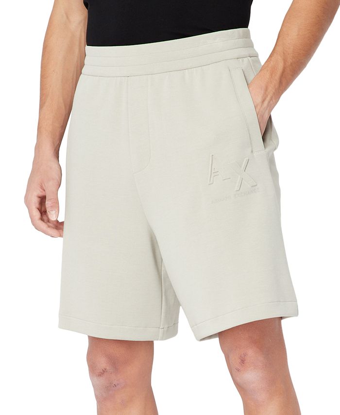 AX Armani Exchange Men's Elastic-Waist Embossed Logo Shorts - Macy's