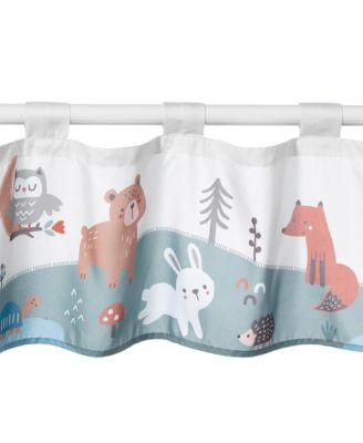 Animal Alphabet Sage Green/Cream Nursery Window Valance