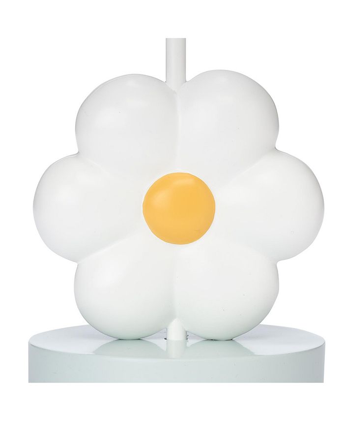 Lambs & Ivy Sweet Daisy White Floral Nursery/Child Lamp with Shade