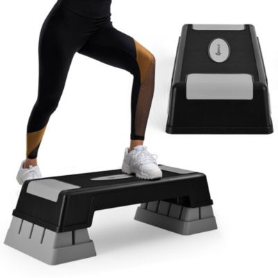 Aerobic Exercise Stepper Trainer W/Riser Adjustable Height