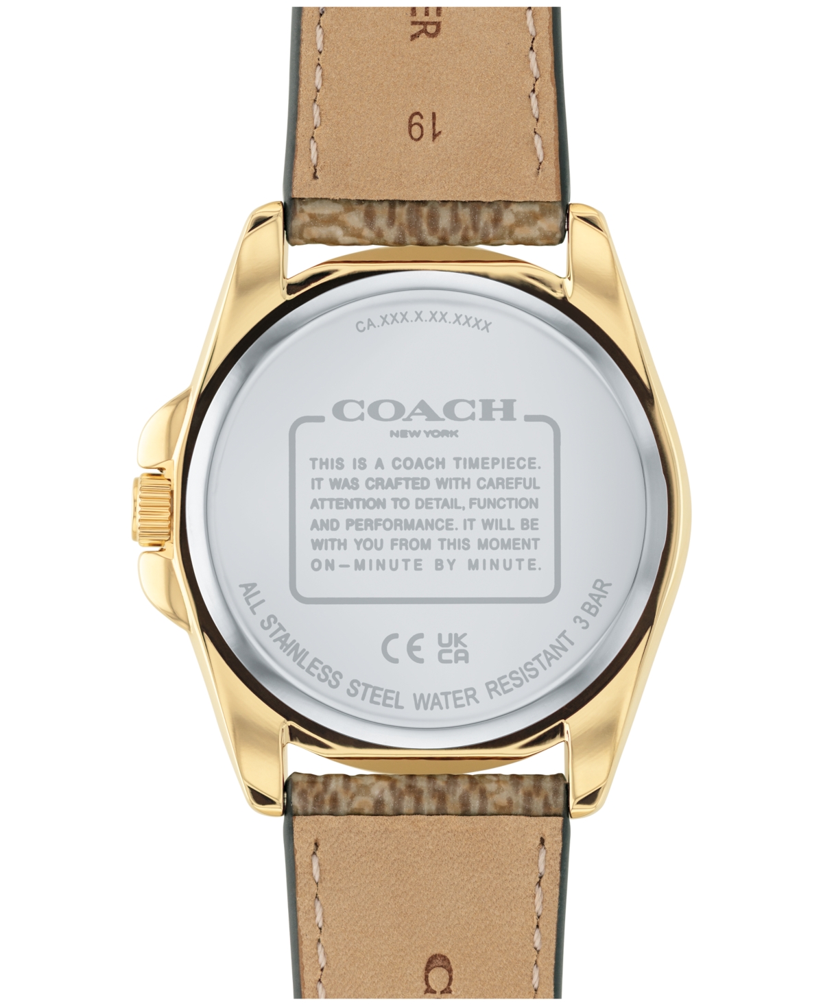 Coach Women's Greyson Quartz Brown Leather Strap Watch 36mm