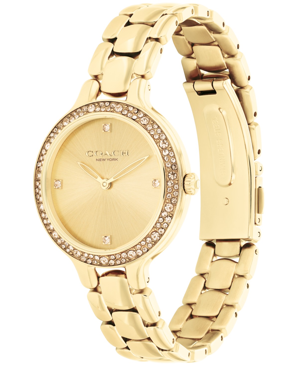 Женские часы COACH Women's Chelsea Quartz Gold-Tone Stainless Steel Bracelet Watch 32mm — фото 4