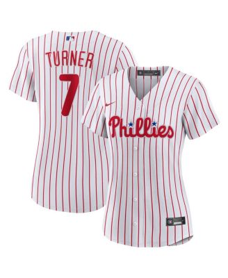 Women's Trea Turner White Philadelphia Phillies Home Replica Player Jersey