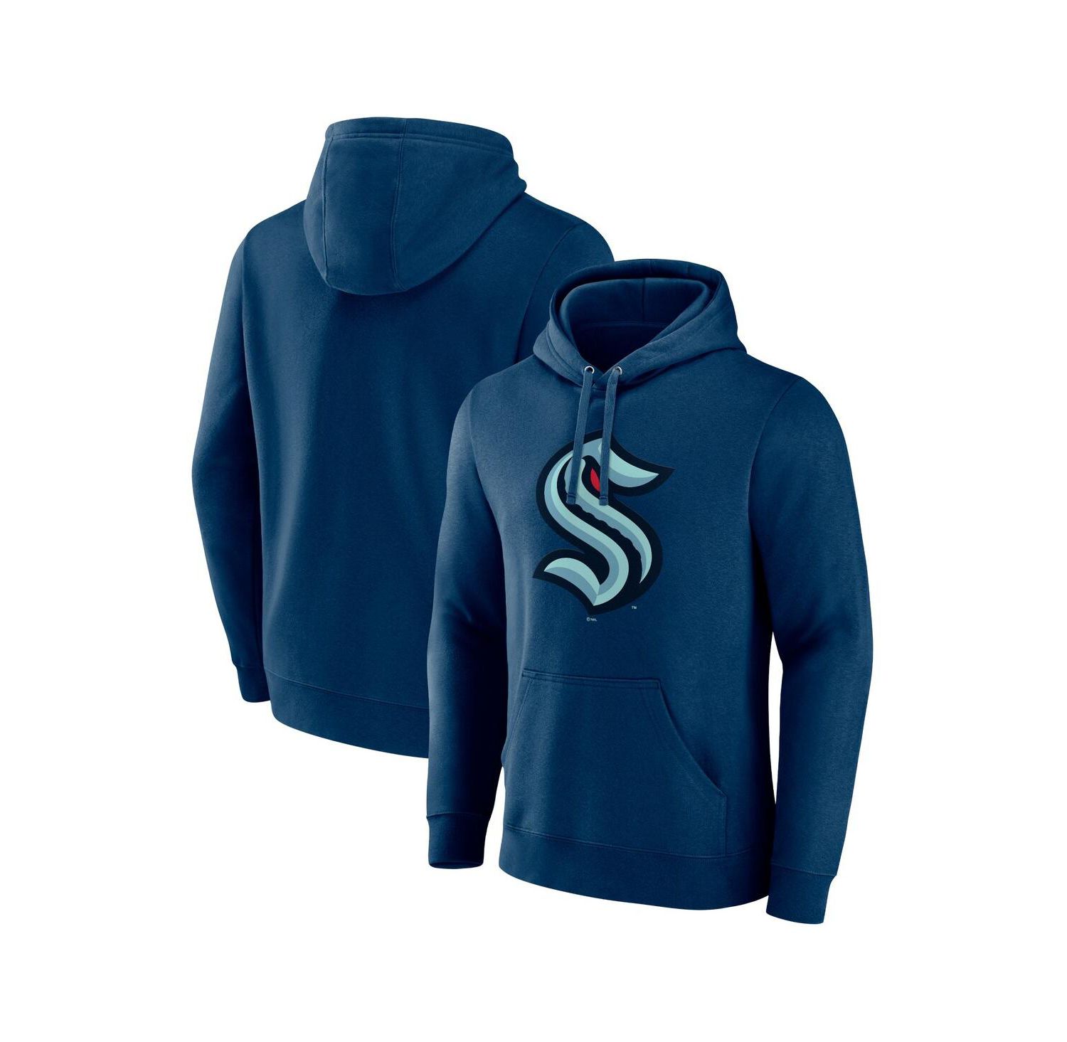 Men's Deep Sea Blue Seattle Kraken Primary Logo Pullover Hoodie