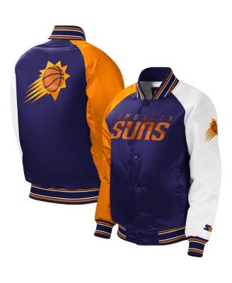 Big Boys and Girls Purple Phoenix Suns Raglan Full-Snap Varsity Jacket