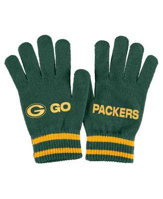 Womens WEAR by Erin Andrews Green Green Bay Packers Double Jacquard Cuffed Knit Hat with Pom and Gloves Set 10690₽