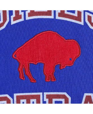 Men's Royal Buffalo Bills Washed Short Sleeve Pullover Hoodie