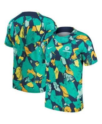 Men's Green, Yellow Australia National Team 2022/23 Pre-Match Top