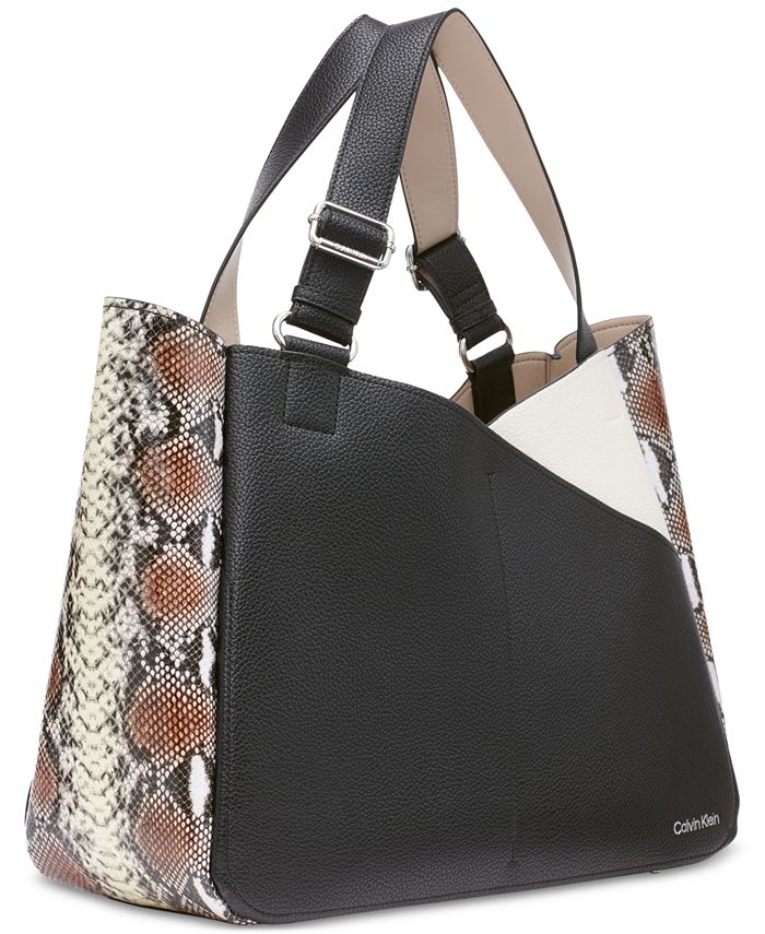 Calvin Klein Zoe Colorblock Tote with Pouch - Macy's