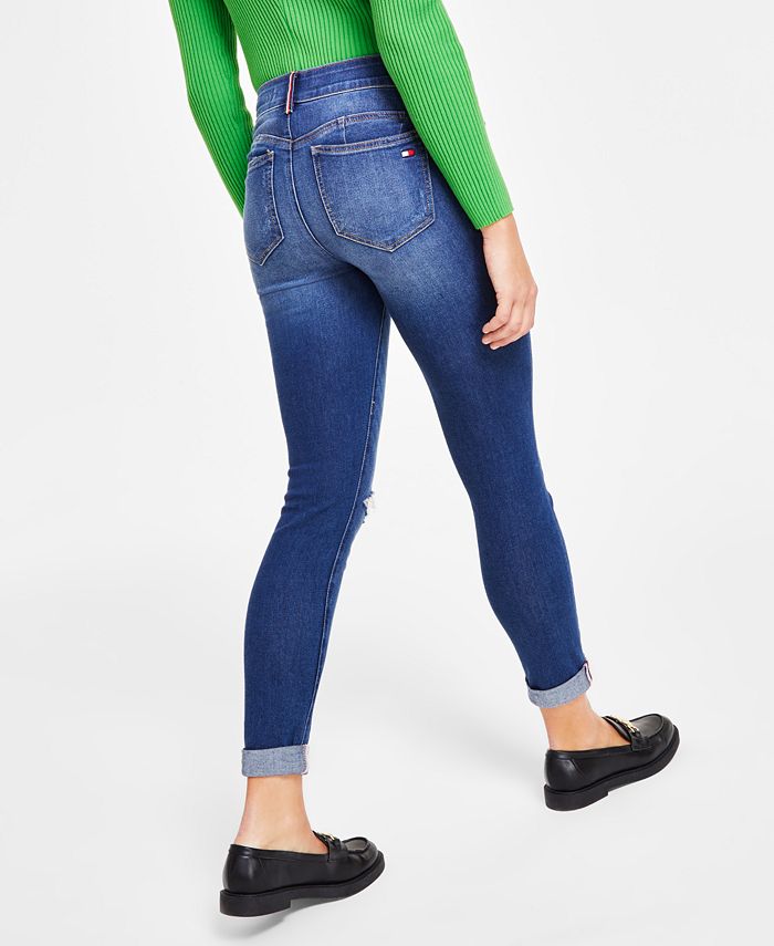 Tommy Hilfiger Women's Waverly Distressed Cuffed Skinny Jeans Macy's