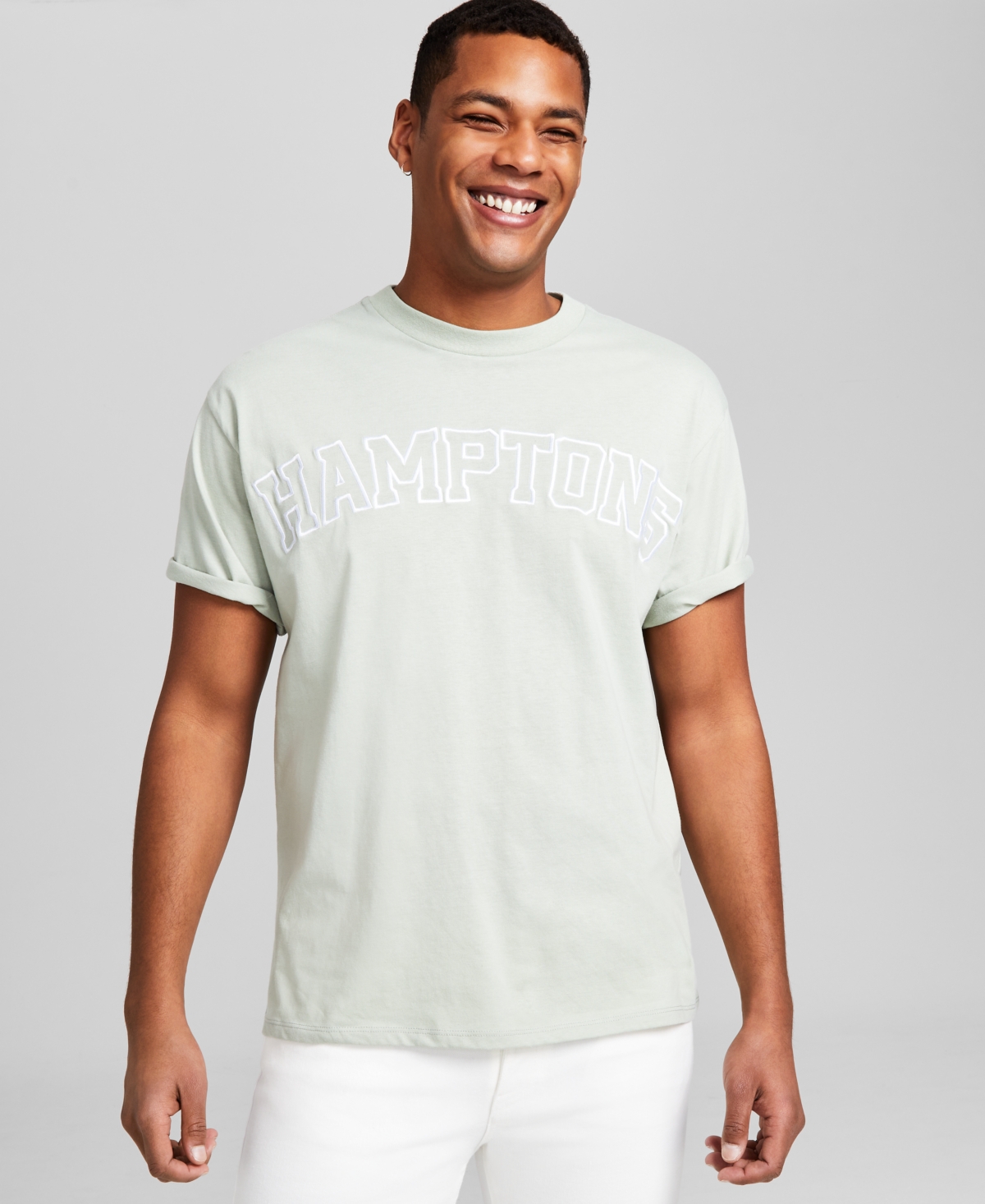 And Now This Men's Hamptons Embroidered T-shirt In Desert Sag