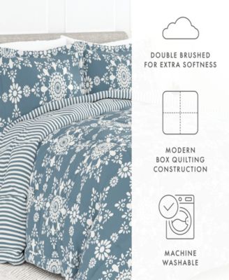 Ultra Soft Daisy Medallion Reversible 2- Pc. Comforter Set, Twin