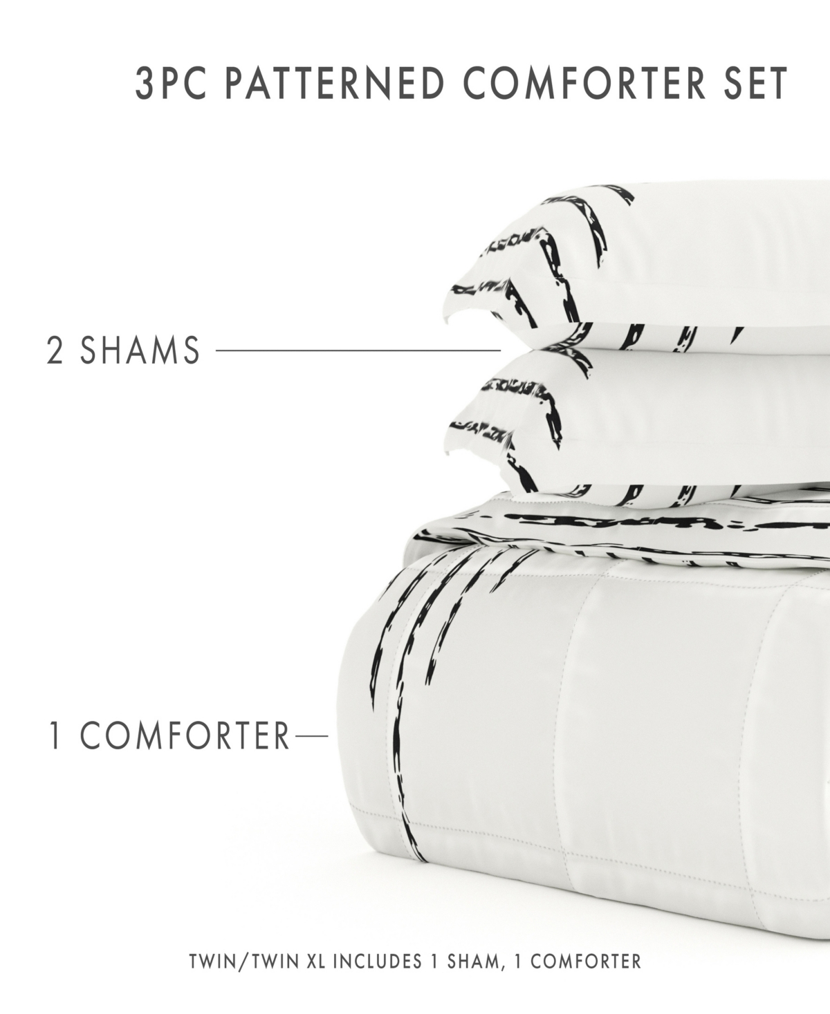 ienjoy Home Ultra Soft Diamond Stripe -Pc. Comforter Set