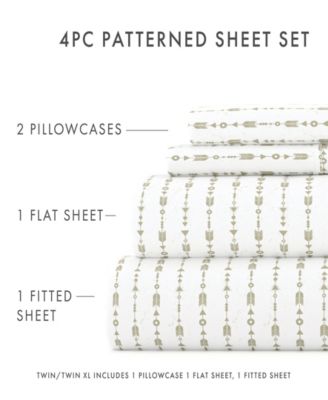 The Boho & Beyond Premium Ultra Soft Pattern 3-Pc. Sheet Set, Twin