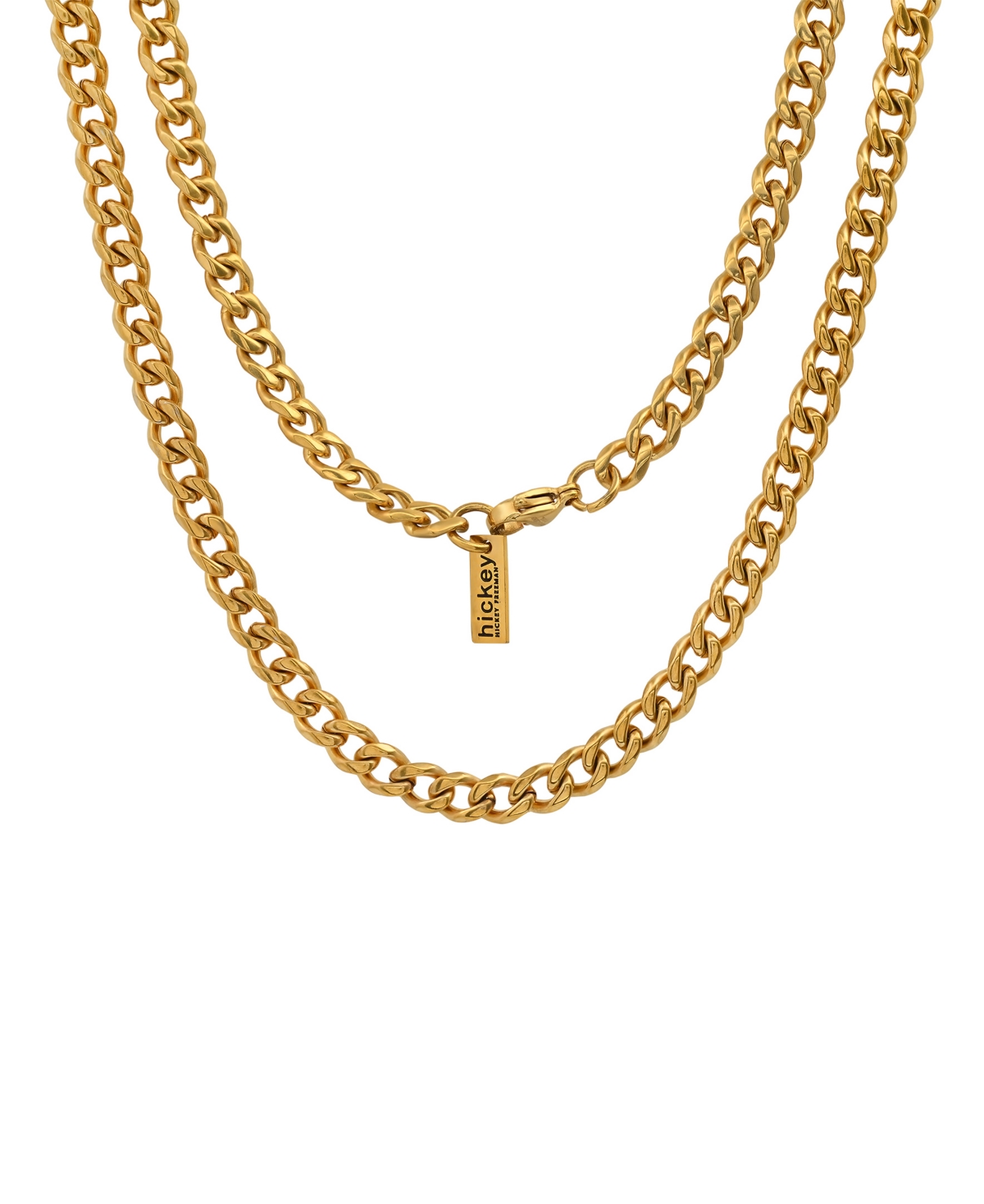 Hmy Jewelry 18k Gold Plated Cuban Link Chain Necklace