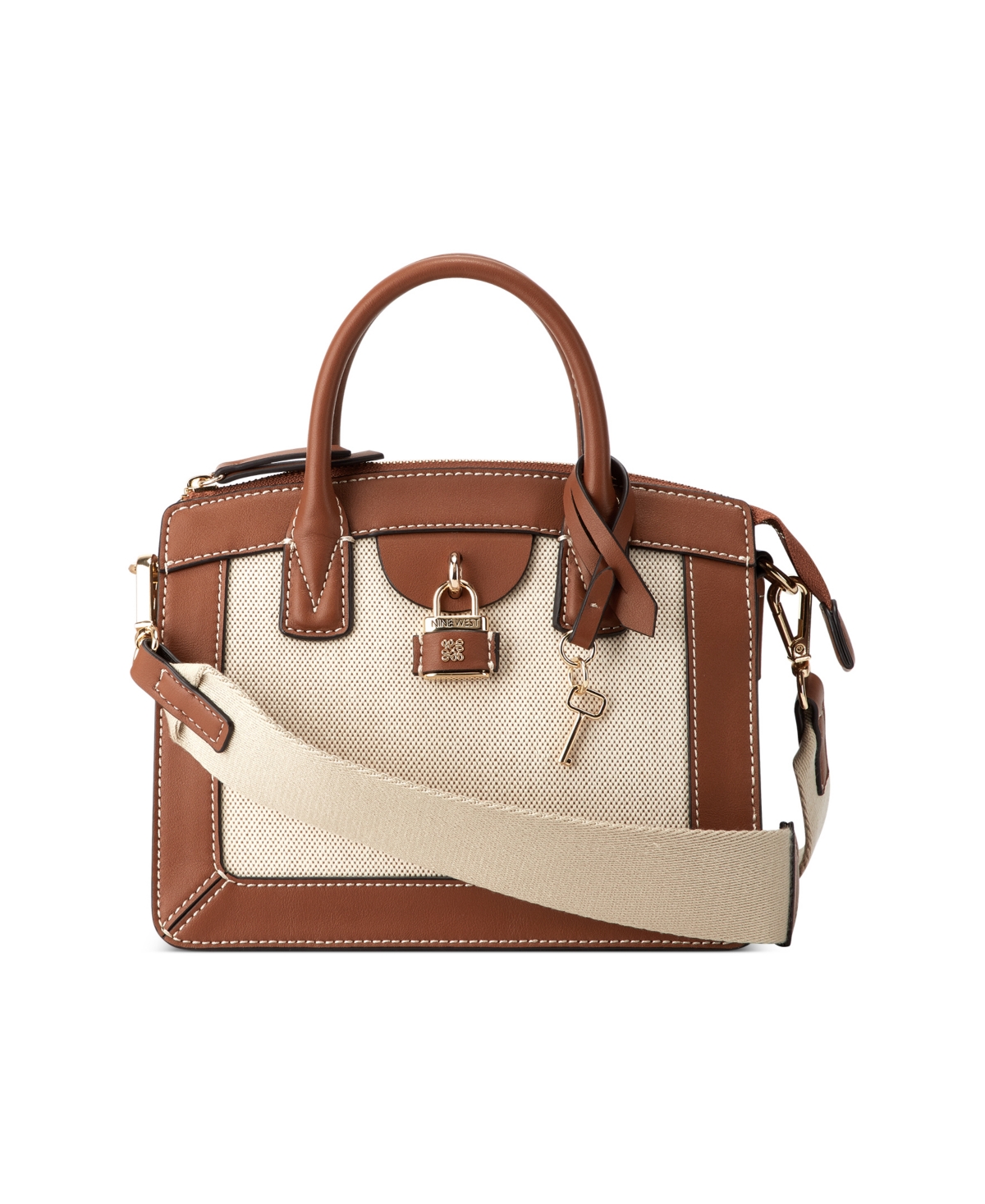 Nine West Women's Shirin Satchel Handbag In Brown