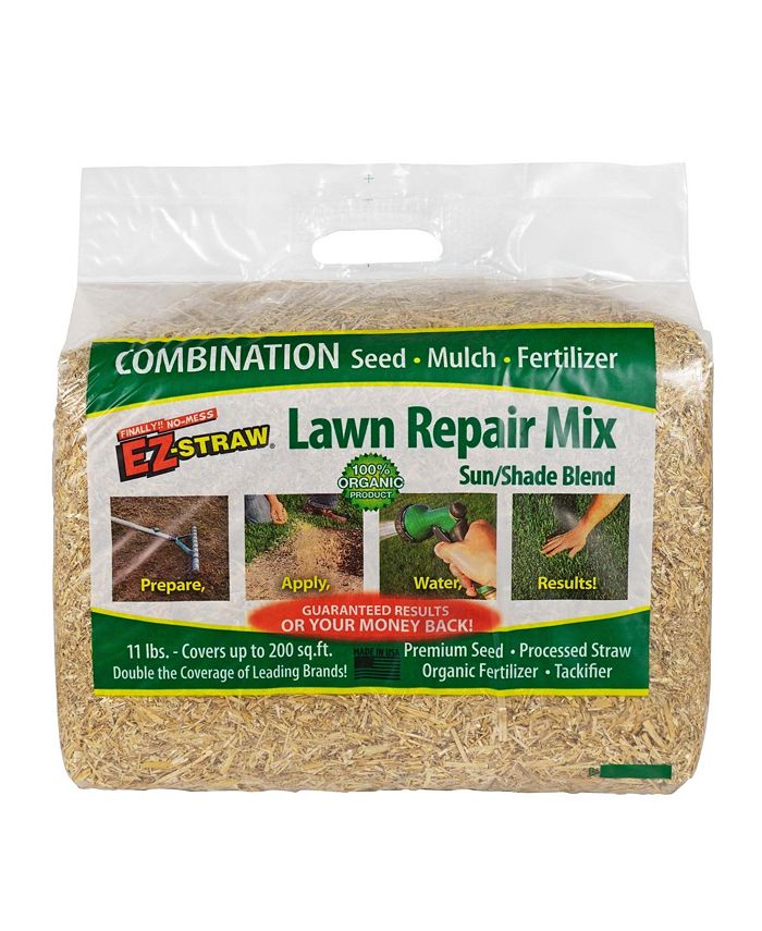 EZStraw EZ Straw Lawn Repair Mix, Sun Shade Blend, 11 Pounds Macy's