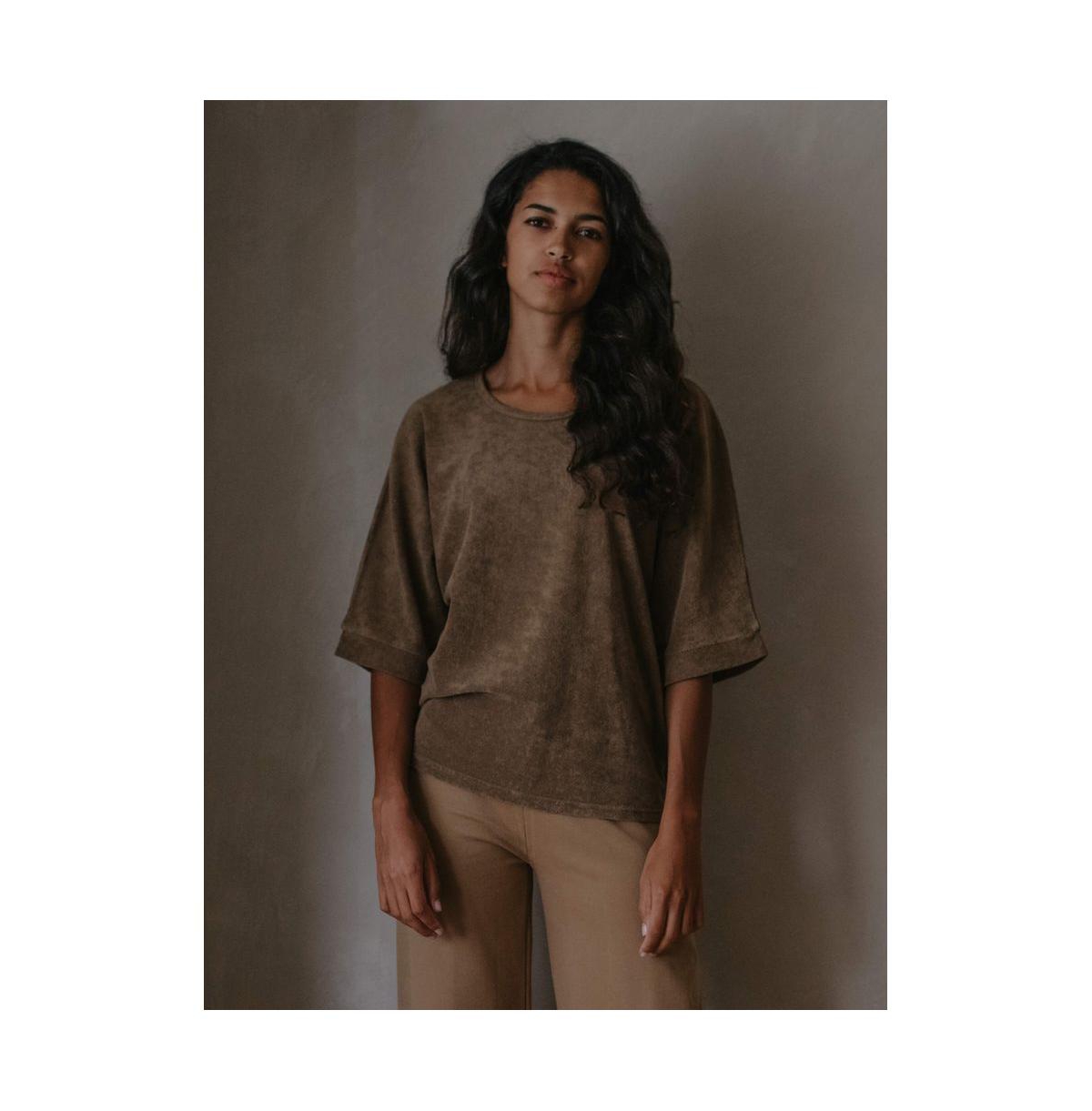 Women's Maternity Organic Cotton Oversized Terry Top