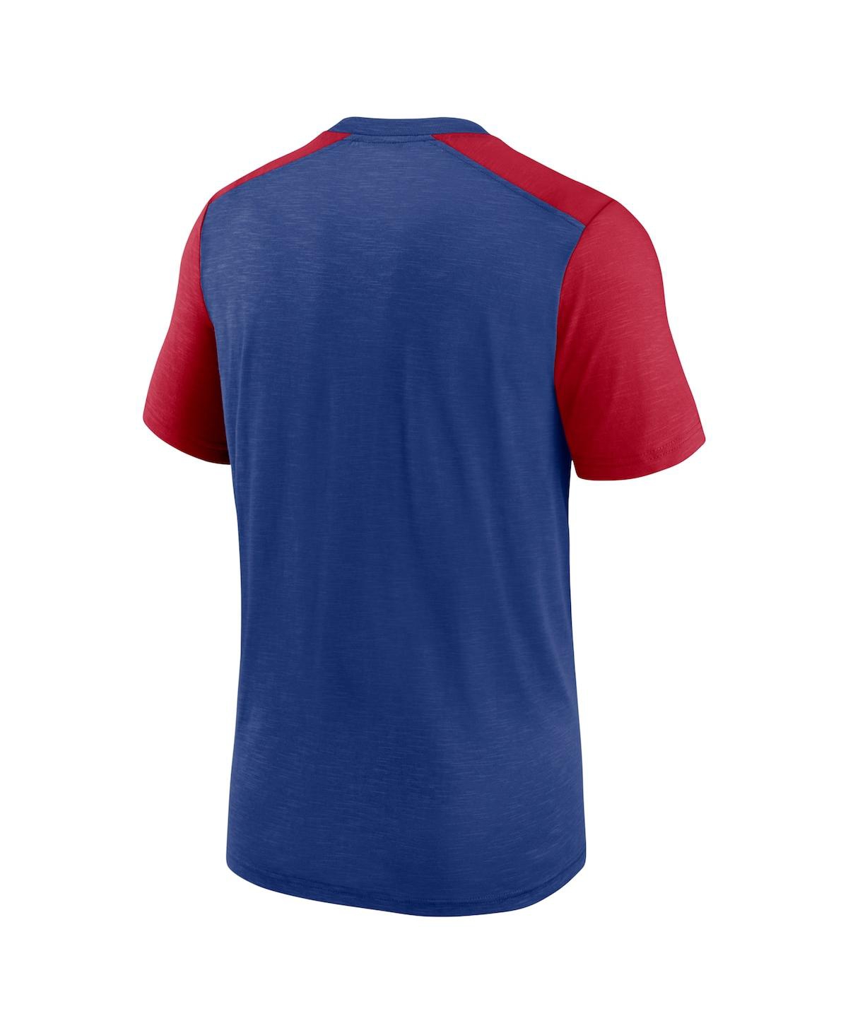 Men's Nike Heathered Red New York Giants Color Block Team Name T-shirt - Heathered Red