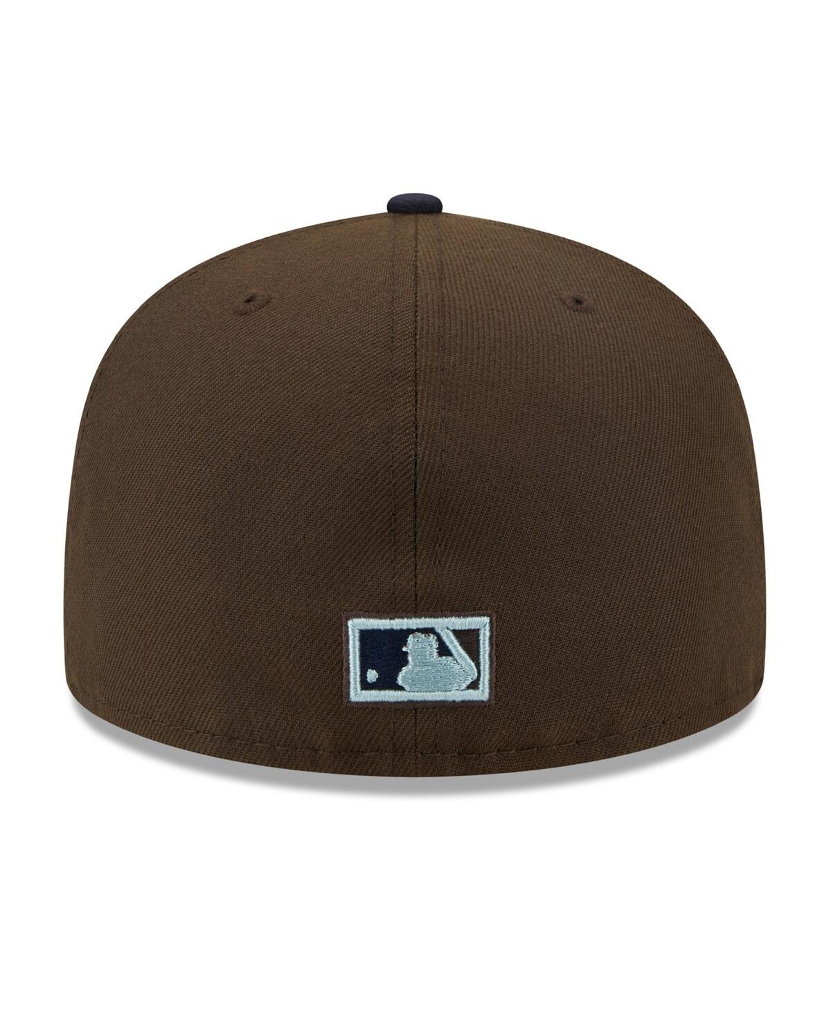Men's New Era Navy Chicago White Sox Comiskey Park 75th Anniversary Walnut 9FIFTY Fitted Hat - Navy