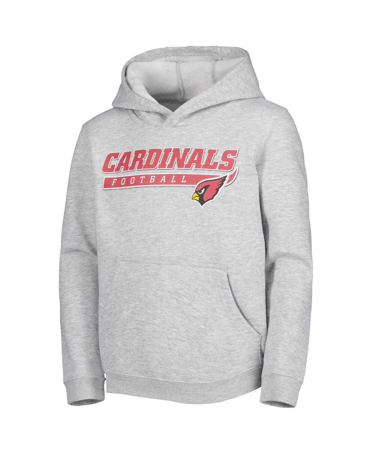 Shop Outerstuff Youth Boys And Girls Heathered Gray Arizona Cardinals Take The Lead Pullover Hoodie