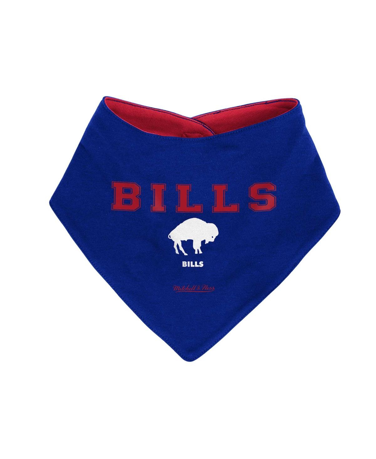 Mitchell & Ness Newborn And Infant Boys And Girls  Royal, Red Buffalo Bills Throwback Bodysuit Bib An In Royal,red