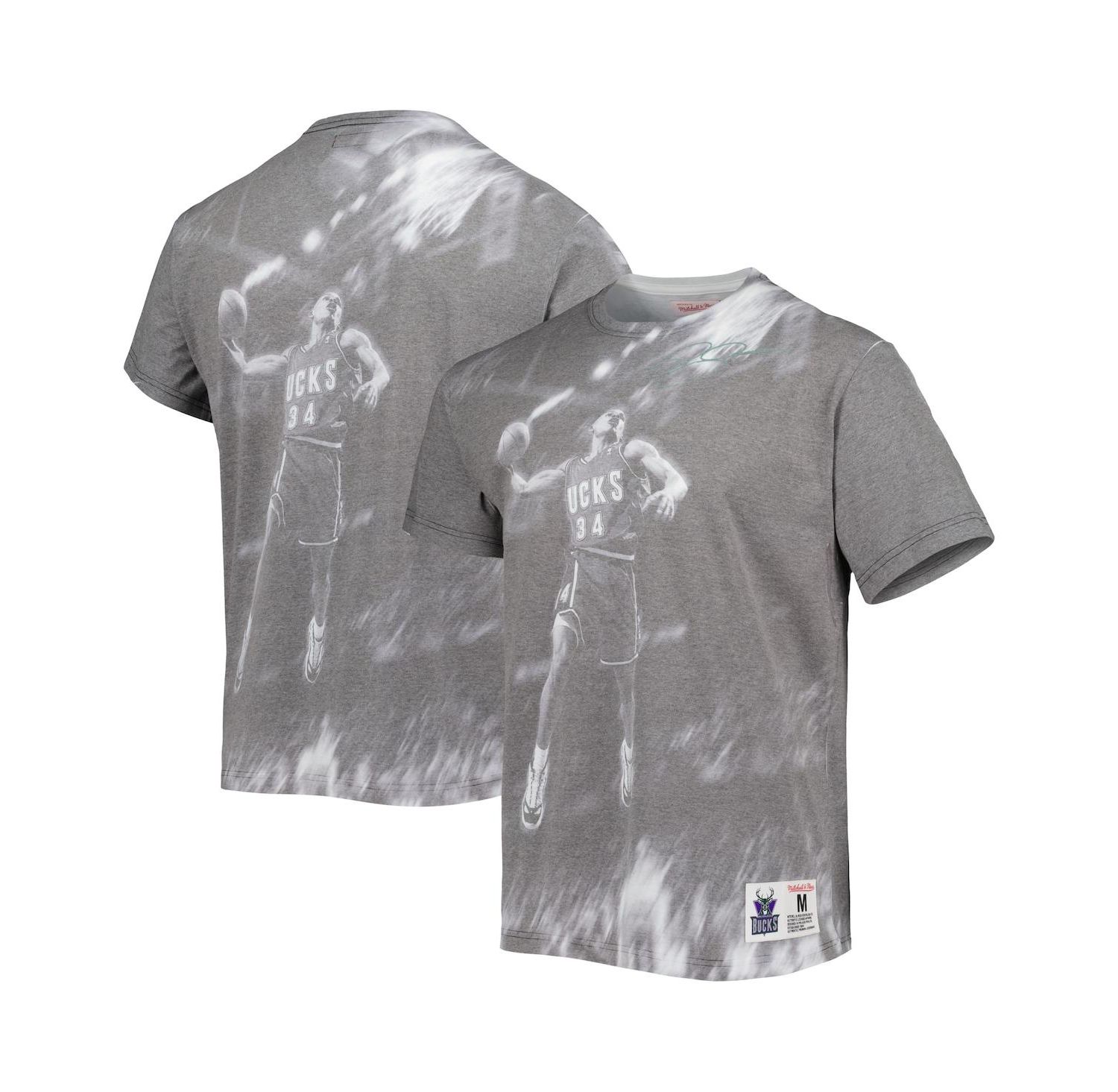 Men's Ray Allen Heather Gray Milwaukee Bucks Above The Rim T-shirt