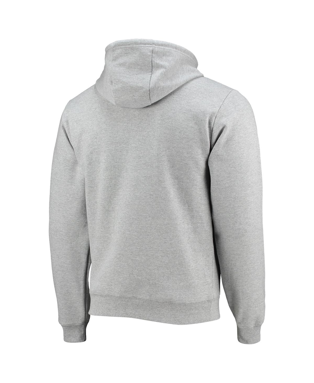 Shop League Collegiate Wear Men's  Heathered Gray Clemson Tigers Seal Neuvo Essential Fleece Pullover Hood