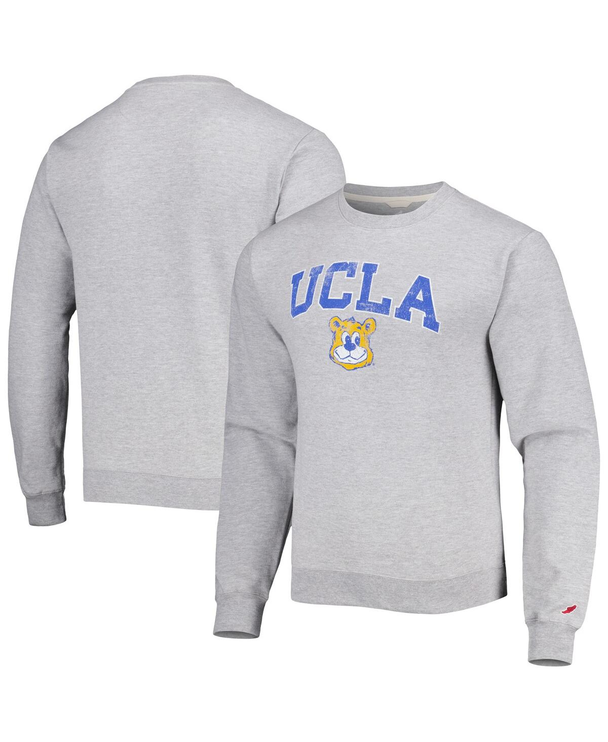 Shop League Collegiate Wear Men's  Gray Ucla Bruins 1965 Arch Essential Pullover Sweatshirt