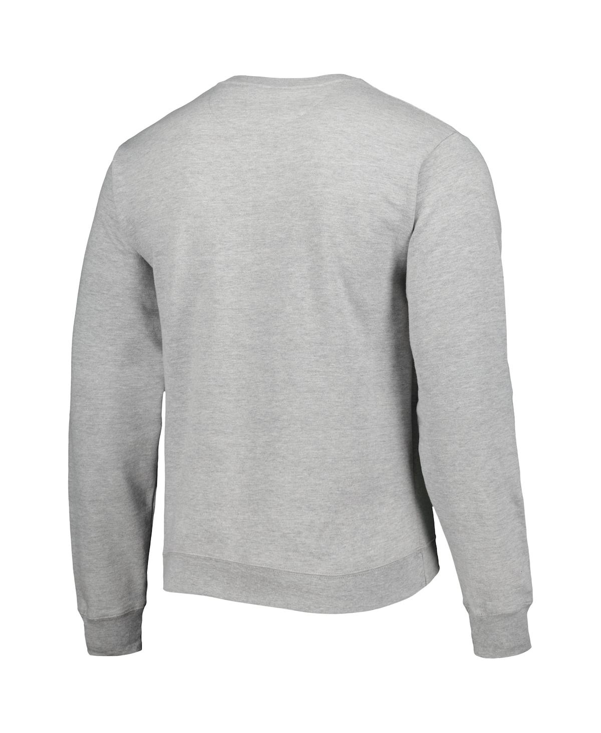 Shop League Collegiate Wear Men's  Gray Indiana Hoosiers 1965 Arch Essential Fleece Pullover Sweatshirt
