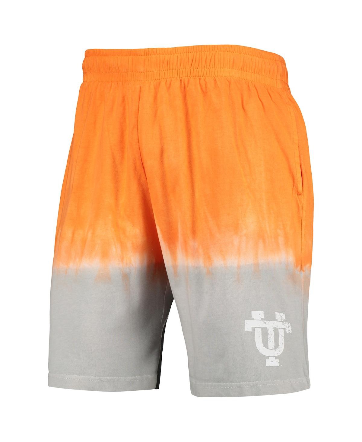 Mitchell & Ness Men's  Tennessee Orange, Gray Tennessee Volunteers Tie-dye Shorts In Tennessee Orange,gray