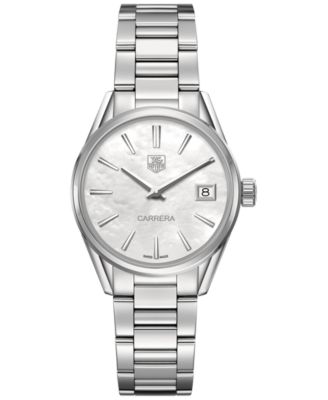 TAG Heuer Women's Swiss Carrera Stainless Steel Bracelet Watch 32mm ...