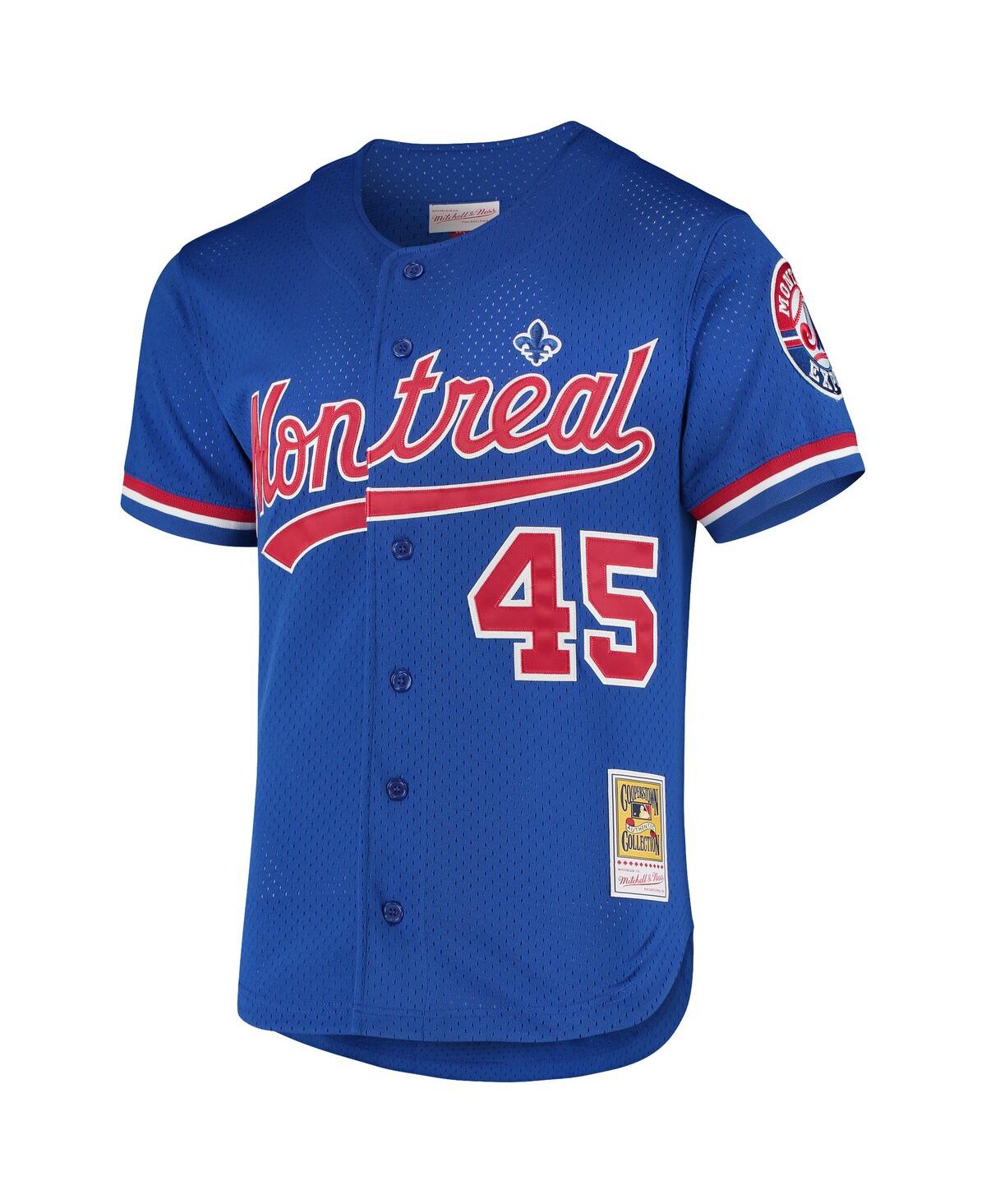 Men's Mitchell & Ness Pedro MartinezMontreal Expos 1997 Cooperstown Collection Mesh Batting Practice Jersey - Blue