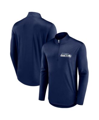 Men's College Navy Seattle Seahawks Tough Minded Quarter-Zip Top