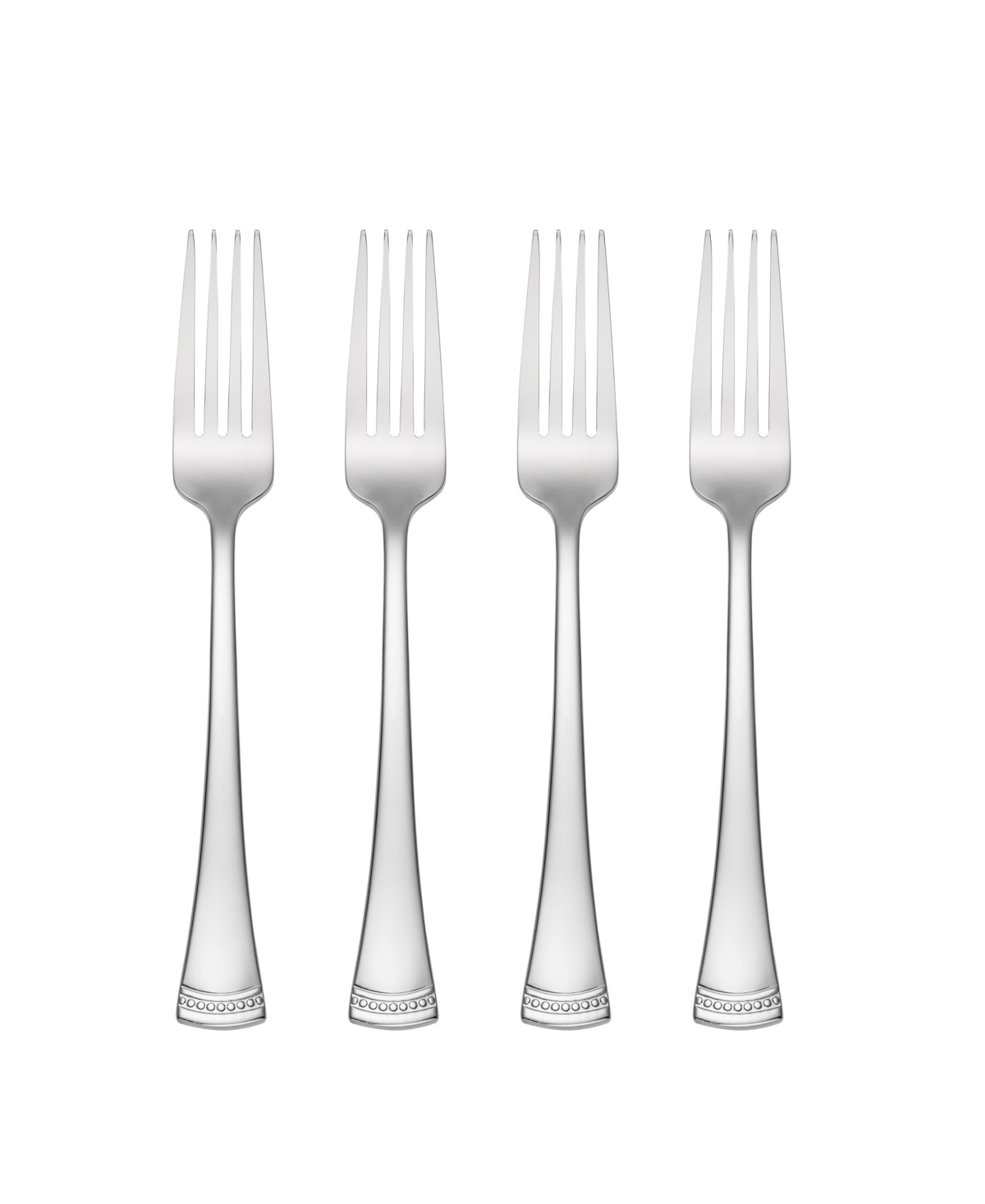 Shop Lenox Portola Dinner Forks, Set Of 4 In Metallic