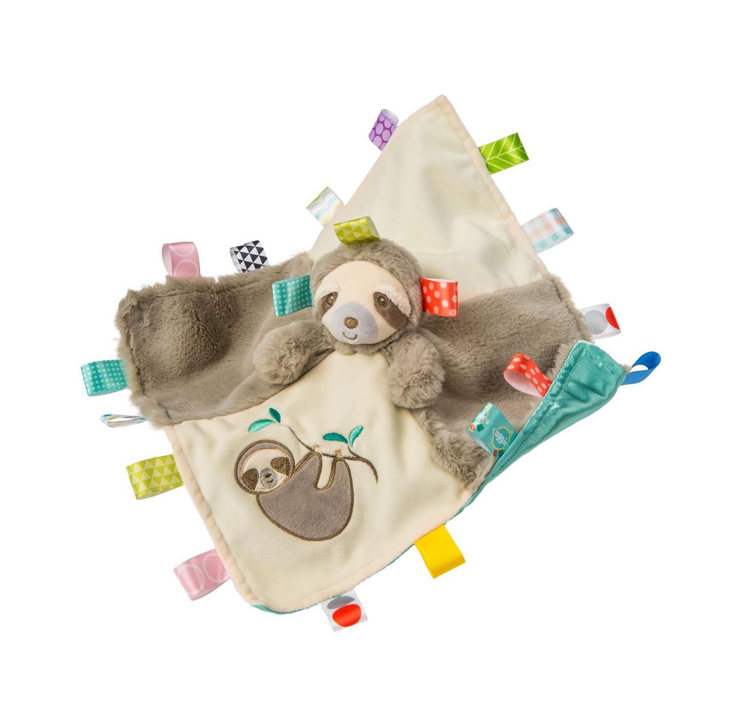Mary Meyer Baby Molasses Sloth Taggies Blanket and Rattle, 2-Piece Set
