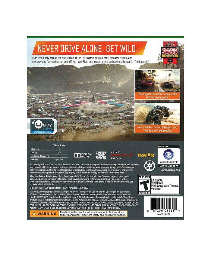 Ubisoft The Crew Wild Run Edition - Xbox One - Macy's