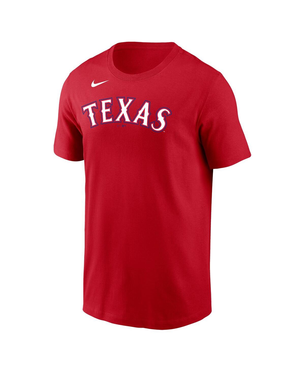 Shop Nike Men's  Jacob Degrom Red Texas Rangers 2023 Name And Number T-shirt