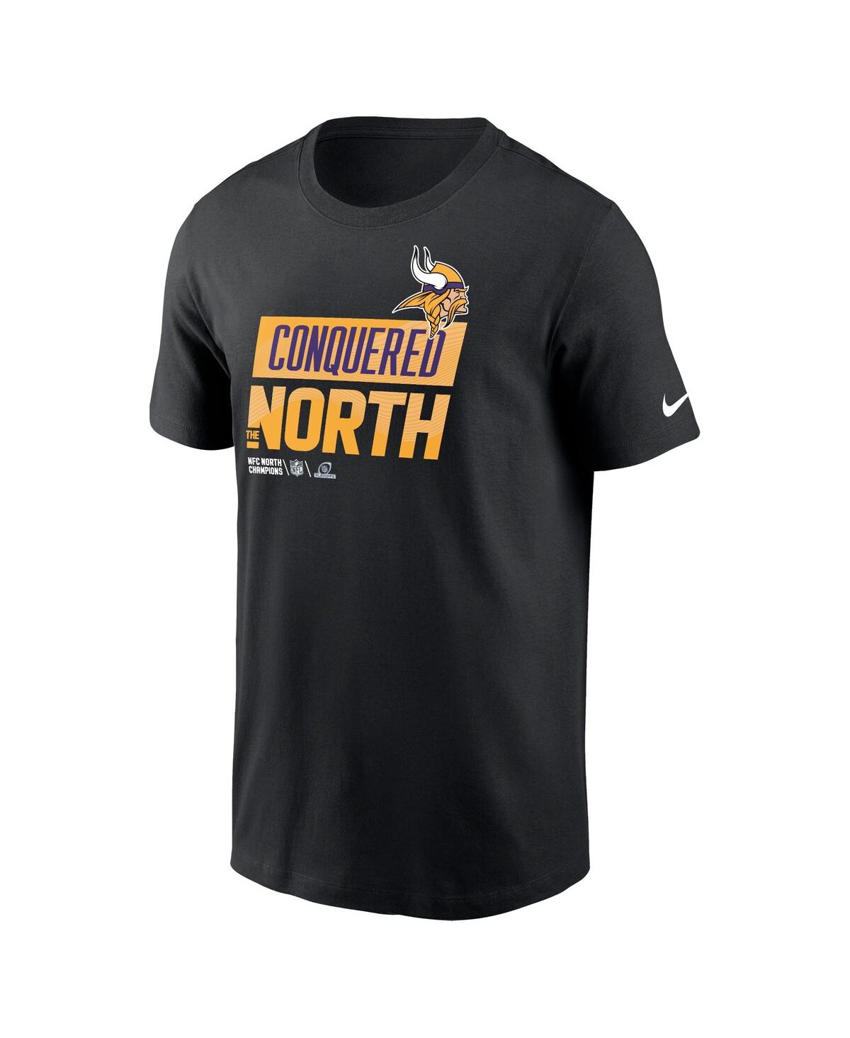Men's NikeMinnesota Vikings 2022 Nfc North Division Champions Locker Room Trophy Collection T-shirt - Black