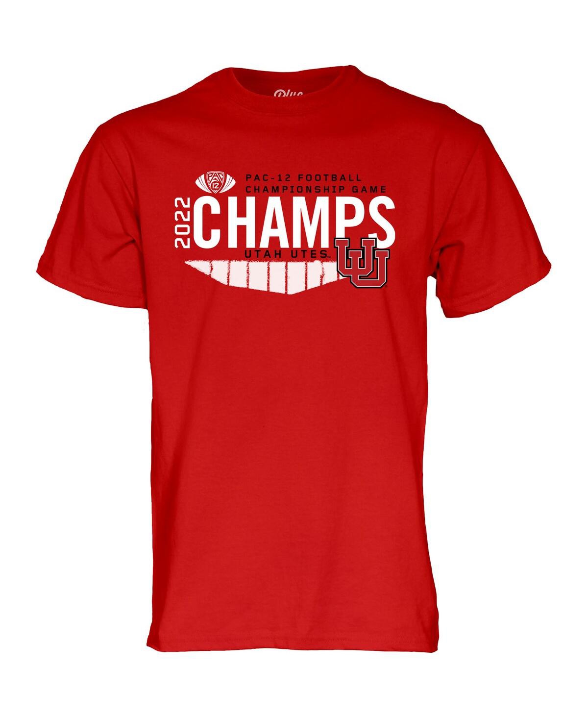 Shop Blue 84 Men's  Red Utah Utes 2022 Pac-12 Football Conference Champions Locker Room T-shirt